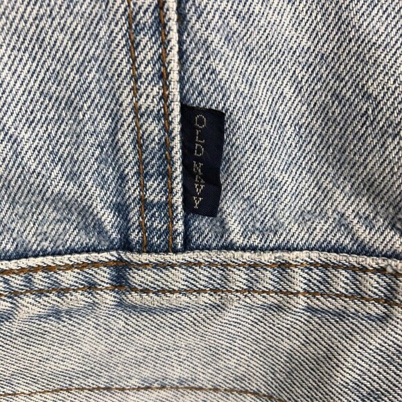 Vintage Old Navy Jean Jacket Womens Large Sunwashed Distressed Y2K 90s Western - Picture 8 of 16